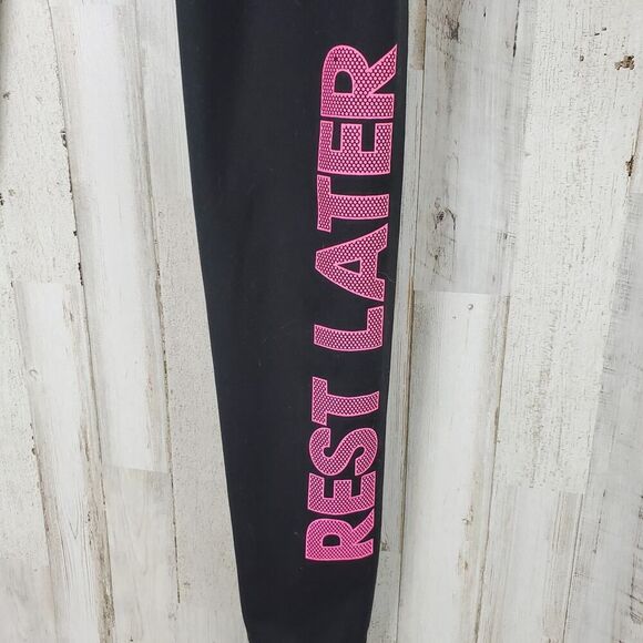 Old Navy Active Leggings Black Pink Size Medium - Picture 2 of 6